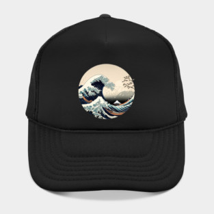 Japanese Art Style Great Wave off Kanagawa Hat