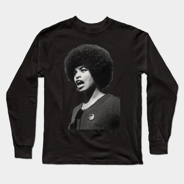 Angela Davis, Black Woman, Black History, Black Lives Matter Long Sleeve T-Shirt by UrbanLifeApparel