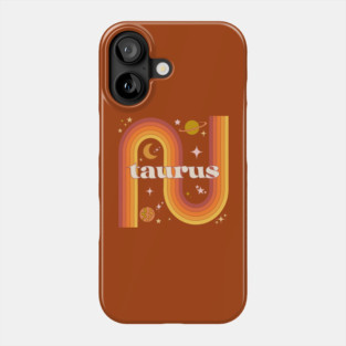 Taurus Zodiac Sign - 70s Taurus Horoscope Sign Phone Case