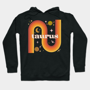 Taurus Zodiac Sign - 70s Taurus Horoscope Sign Hoodie