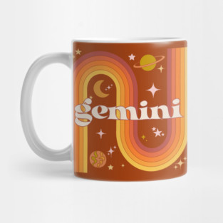 Gemini  Zodiac Sign - 70s gemini Horoscope Sign Mug