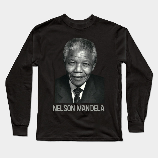 Nelson Mandela, Black History, World History Long Sleeve T-Shirt by UrbanLifeApparel