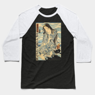 Tattoo woman - Japanese Vintage Art Ukiyo-e Baseball T-Shirt