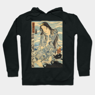 Tattoo woman - Japanese Vintage Art Ukiyo-e Hoodie