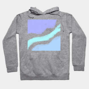 Blue pink purple watercolor abstract art Hoodie