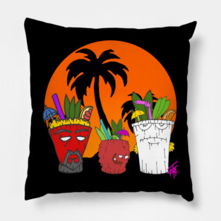 Aqua teen hunger force tiki Pillow