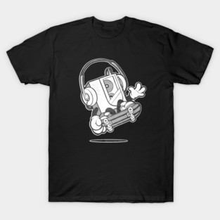 Retro 80's Walkman Skateboard T-Shirt