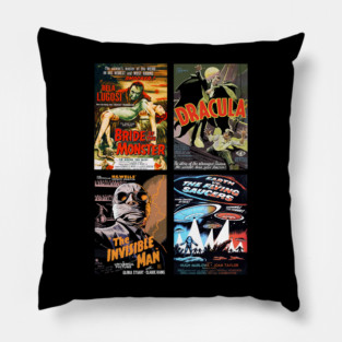 Vintage Horror Movies Collection #1 Pillow