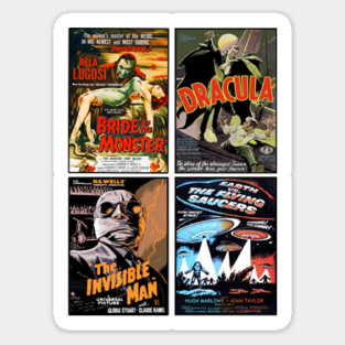 Vintage Horror Movies Collection #1 Sticker