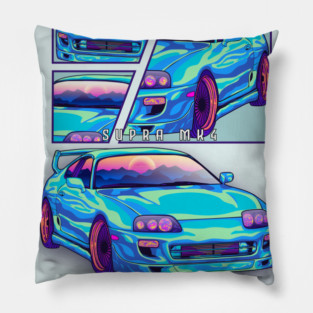 Toyota Supra mk4 Car mint Pillow