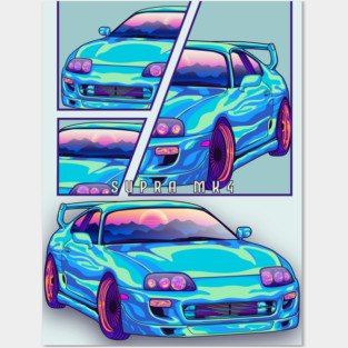 Toyota Supra mk4 Car mint Posters and Art