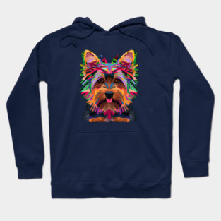 Cute Australian Terrier Dog Watercolor Art Hoodie