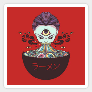 Magic Rainbow Ramen Noodle Anime Art Sticker