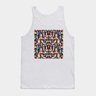 Iconic Retro Pop Culture Pattern Tank Top