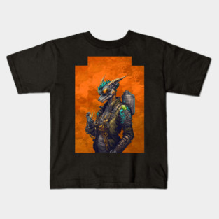 Cute Retro Dragon Tinker Master Zithram with Background Version 2 Kids T-Shirt