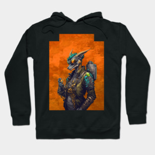 Cute Retro Dragon Tinker Master Zithram with Background Version 2 Hoodie