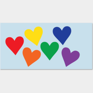 Hearts Pride Posters and Art