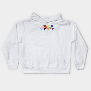 Progress Pride Hearts of Love Kids Hoodie