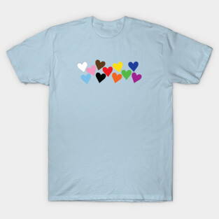 Progress Pride Hearts of Love T-Shirt