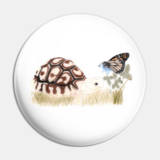 Tortoise and Butterfly Pin