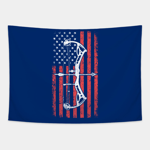 American Flag Hunter Archer Men Patriotic Bow Hunting Bow