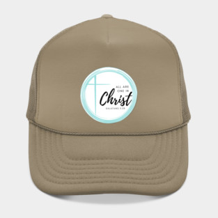 All Are One In Christ Galatians 3:28 Bible Verse Sticker Hat