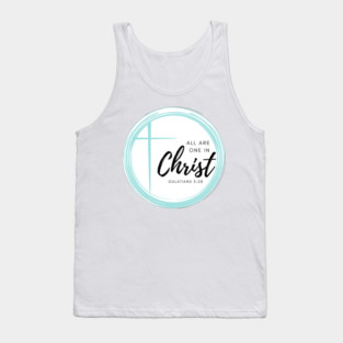 All Are One In Christ Galatians 3:28 Bible Verse Sticker Tank Top