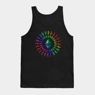 Ethereum – Circle Big Logo – Rainbow Tank Top