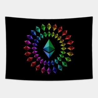 Ethereum – Circle Big Logo – Rainbow Tapestry