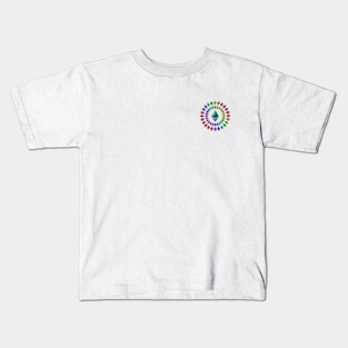 Ethereum – Circle Small Logo – Rainbow Kids T-Shirt