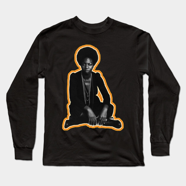 Nina Simone Long Sleeve T-Shirt by UrbanLifeApparel