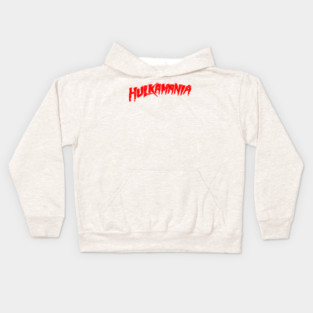 Hulkamania Red Retro Vintage Kids Hoodie