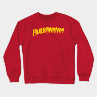 Hulkamania Yellow Retro Vintage Crewneck Sweatshirt