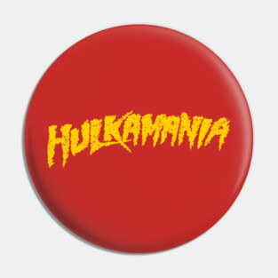 Hulkamania Yellow Retro Vintage Pin