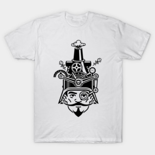 Steampunk Hat with Gears Design T-Shirt