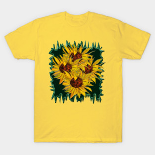 Sunflower Acrylic Painting T-Shirt
