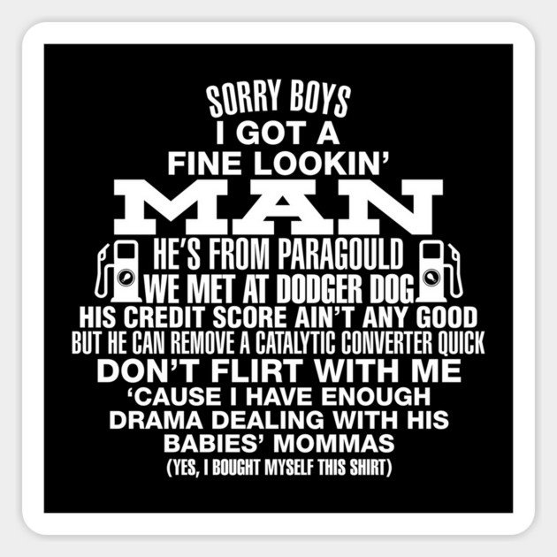Sorry Paragould Boys Sticker by rt-shirts