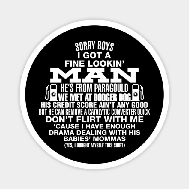 Sorry Paragould Boys Magnet by rt-shirts