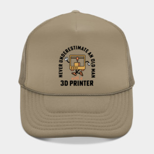 3D Printing Old Man with a 3D Printer 3D Filament Hat