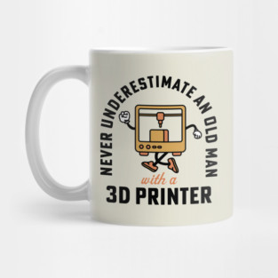 3D Printing Old Man with a 3D Printer 3D Filament Mug