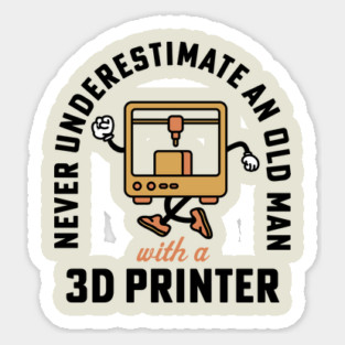 3D Printing Old Man with a 3D Printer 3D Filament Magnet