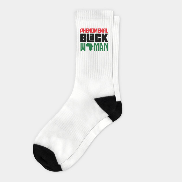 Phenomenal Black Woman Socks by UrbanLifeApparel