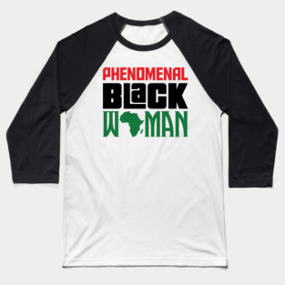 Phenomenal Black Woman Baseball T-Shirt