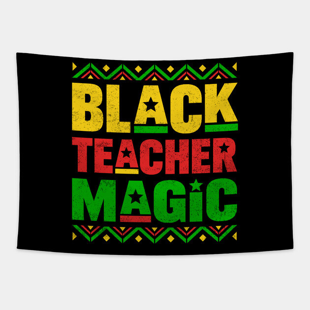 Black Teacher Magic Tapestry by UrbanLifeApparel