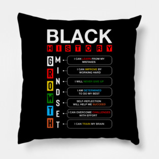 Black History Growth Mindset Pillow