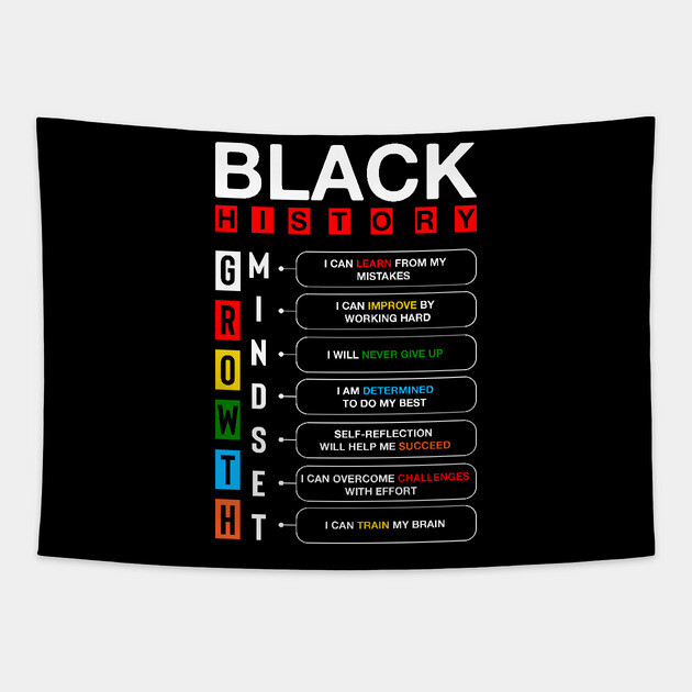 Black History Growth Mindset Tapestry by UrbanLifeApparel