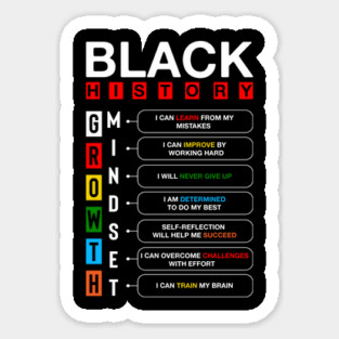Black History Growth Mindset Sticker