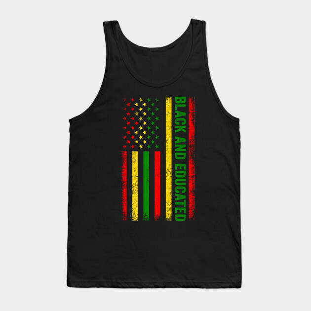 Black and Educated Tank Top by UrbanLifeApparel