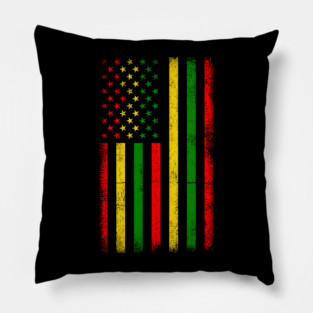 Black History Flag, American Flag Pillow