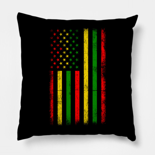 Black History Flag, American Flag Pillow by UrbanLifeApparel